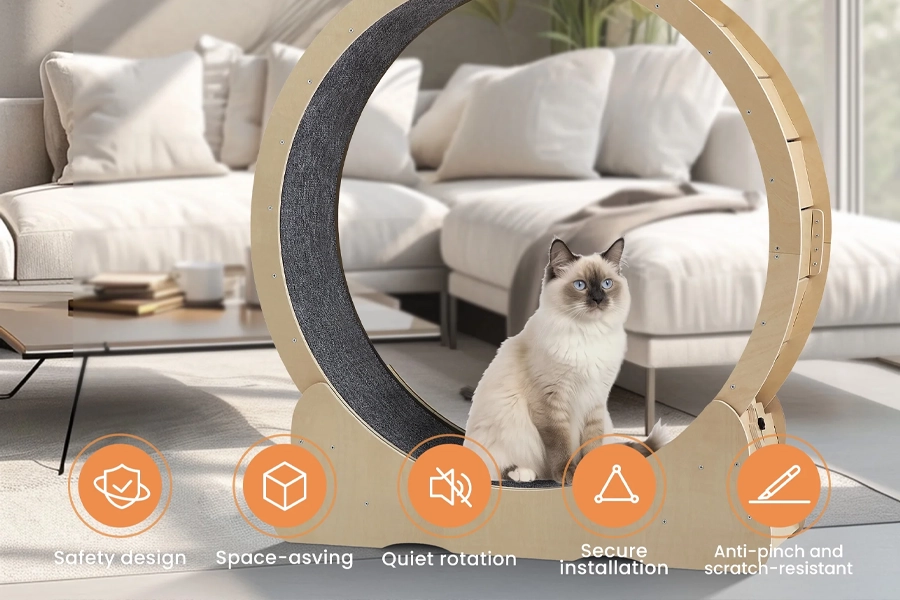 Large Indoor Cat Running Wheel